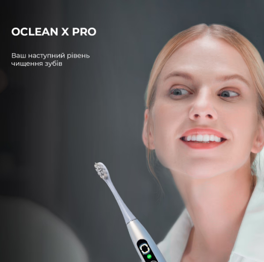 Зубная щетка электрическая Oclean X Pro Digital Electric Toothbrush Glamour Silver (6970810552560) - 2