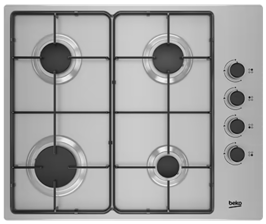 Газова варильна поверхня Beko HIGG 64123 SX - 1