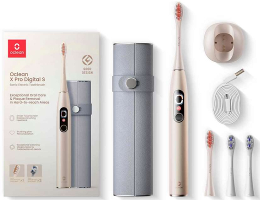 Зубна щітка електрична Oclean X Pro Digital Set Electric Toothbrush Champagne Gold (6970810552577) - 9