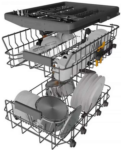 Вбудована посудомийна машина Whirlpool WH4ID10CS60  - 6