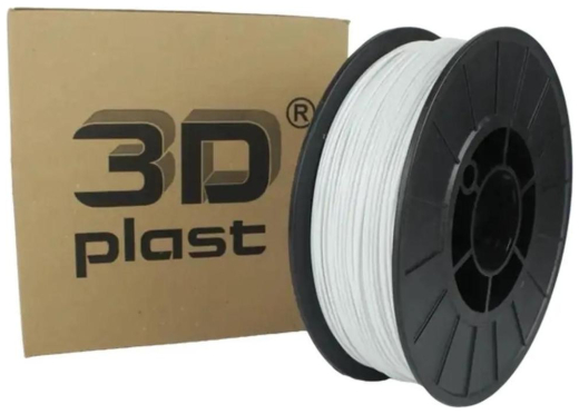 Филамент 3Dplast PLA 1.75mm 0.85kg white (3DPLA17508WT) - 1