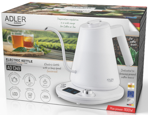 Электрочайник ADLER AD 1349 White - 5