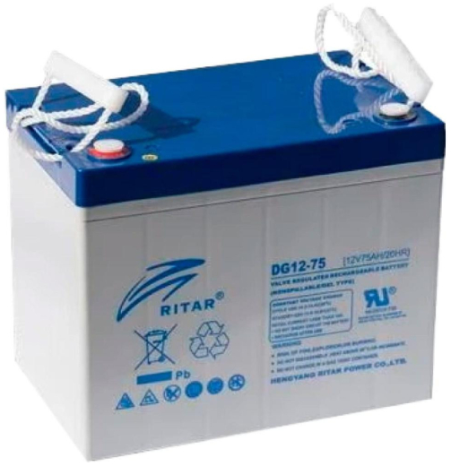 Акумулятор для ДБЖ/інвертора Ritar DG12-75 - 1