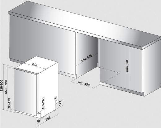 Вбудована посудомийна машина Whirlpool WSIO 3T125 6PE X - 12