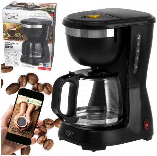 Капельная кофеварка Adler AD 4381 Black - 1