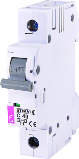 Автоматичний вимикач ETI ETIMAT 6 1p З 40А (2141520) - 1