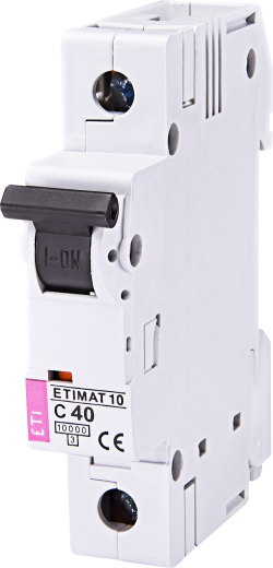 Автоматичний вимикач ETI ETIMAT 10 1p C 40А 10 kA (2131720) - 1