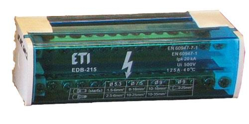 Блок распределительный ETI EDB-211 2p, L+PE/N, 125A (11 выходов) - 1