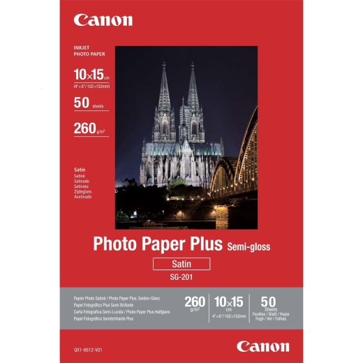 Фотобумага Canon SG-201 Photo Paper Plus Semi-Gloss 4"x6" (1686B015) - 1