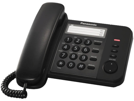 Дротовий телефон Panasonic KX-TS2352UAB Black - 1