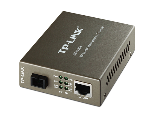 Медиаконвертер TP-LINK MC112CS 100Base-TX-100Base -FX, WDM (ТХ 1310nm, RX 1550nm), SM, 20km, SC - 1
