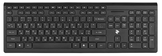 Клавіатура 2E KS210 Slim WL Black (2E-KS210WB) - 1