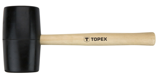 Киянка резиновая TOPEX, 900г, 72мм, рукоятка деревянная (02A347) - 1