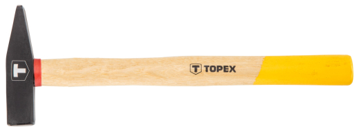 Молоток слесарный TOPEX, 200г, рукоятка деревянная (02A402) - 1