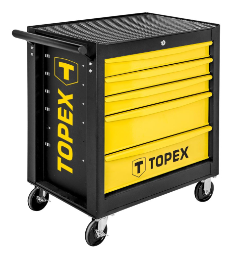Візок для інструменту TOPEX, 5 ящиків, 680x460x825 мм, до 280 кг, сталевий корпус - 1