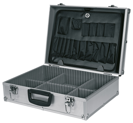 Кейс для инструмента TOPEX, алюминиевый, 6 регулируемых перегородок, 45х15х32 см (79R220) - 1
