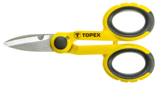 Ножиці універсальні TOPEX, тримач прогумований, нержавіюча сталь, 140 мм (32D413) - 1