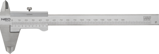 Штангенциркуль Neo Tools з сертифікатом DIN, 150 мм, нерж. сталь (75-001) - 1