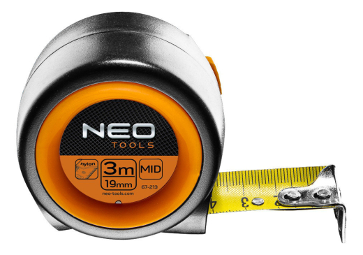 Рулетка NEO компактна сталева стрічка 5 м x 25 мм, з фіксатором selflock, магніт - 1