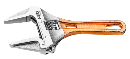 Ключ розвідний Neo Tools короткий кований 139 мм, робочий діапазон 0-32 мм - 1