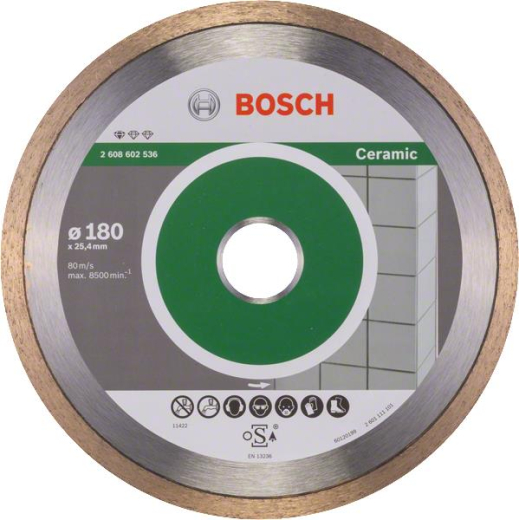 Отрезной диск алмазный Bosch Standard for Ceramic180-25.4 - 1