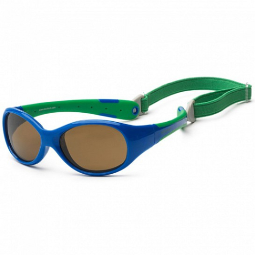 Детские солнцезащитные очки Koolsun сине-зеленые серии Flex (Размер: 0+) - 1