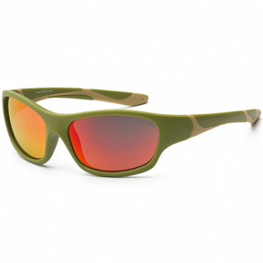 Детские солнцезащитные очки Koolsun цвета хаки серии Sport (Размер: 3+) - 1
