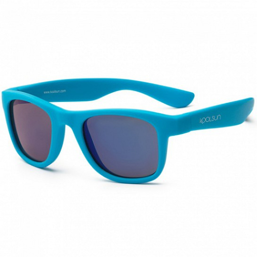 Детские солнцезащитные очки Koolsun неоново-голубые серии Wave (Размер: 1+) - 1