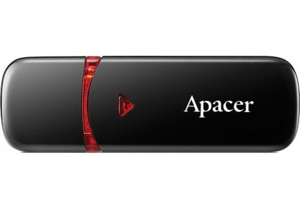 Накопитель Apacer 64GB USB 2.0 AH333 Black - 1