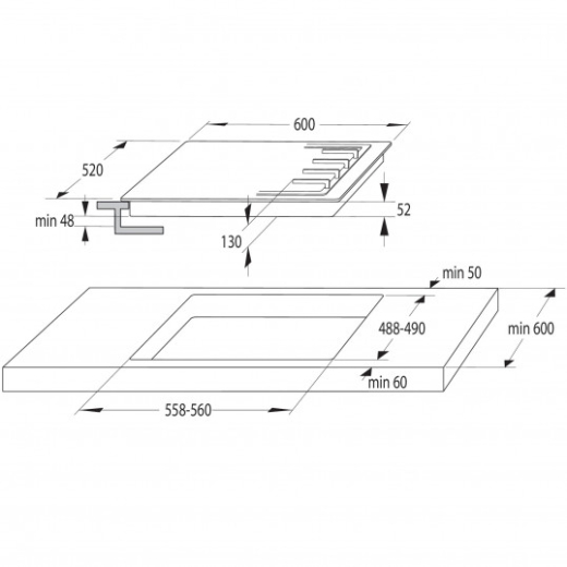 Газова варильна поверхня Gorenje G640EXB - 9