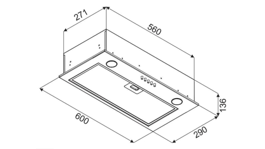 Вбудована витяжка VDB BOX ECO 60 White - 4