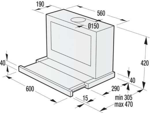 Вытяжка телескопическая Gorenje BHP623E8X - 2
