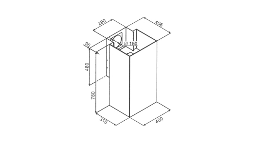 Витяжка VDB CUBE P Inox - 7