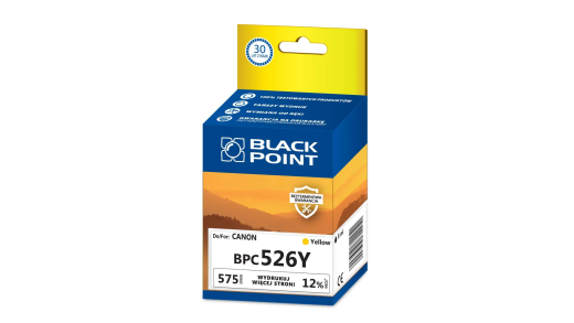 Чернила для принтера BLACK POINT BPC526Y, замена для Canon CLI-526Y желтые - 1