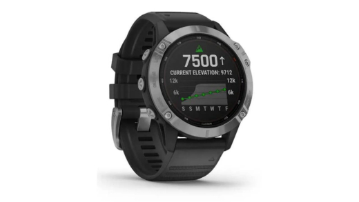 Смарт-часы Garmin Fenix 6 Solar Silver with black band (010-02410-00) - 3