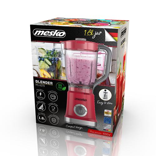 Блендер стационарный Mesko MS 4079 red - 15