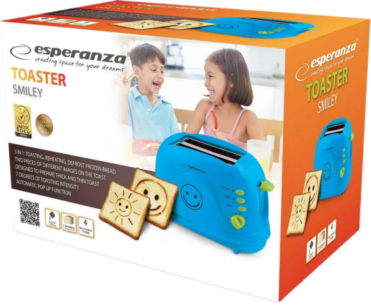 Тостер Esperanza EKT003B Smiley Blue - 4