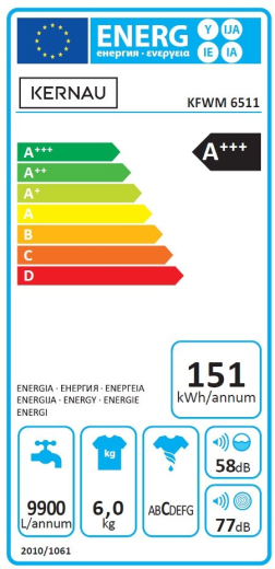 Пральна машина автоматична Kernau KFWM 6511 - 3