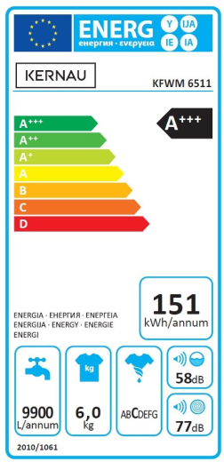 Стиральная машина автоматическая Kernau KFWM 6511 - 3