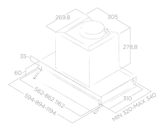 Вбудована витяжка Elica BOXIN LUX LX/IX/A/120 - 2