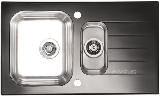 Кухонная мойка ALVEUS GLASSIX 20 ORIGIN 1100015 черный - 1
