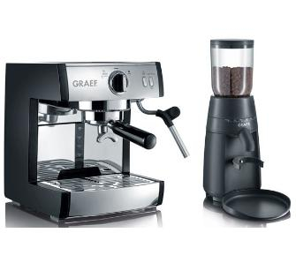 Ріжкова кавоварка еспресо GRAEF ES 702 Pivalla + кавомолка Graef CM 702 - 1