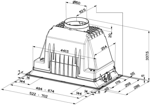 Вбудована витяжка FABER INKA PLUS HCS X 70 305.0602.050 - 5