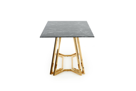 Обеденный стол Halmar KONAMI 160х90 см чёрный мрамор/золото - 8