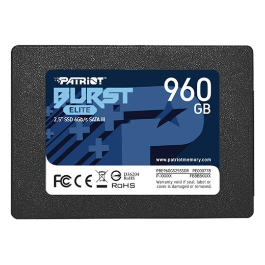 SSD накопитель 960GB Patriot Burst 2.5" SATAIII 3D TLC (PBE960GS25SSDR) - 1