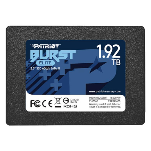 SSD накопичувач Patriot Burst Elite 1.92TB 2.5" SATAIII TLC (PBE192TS25SSDR) - 1