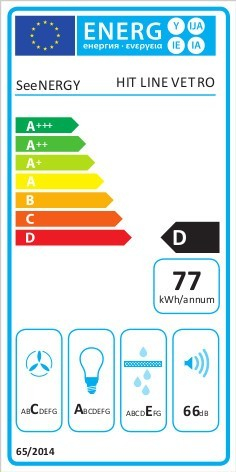 Встраиваемая вытяжка  SeeNERGY HIT LINE VETRO 72 WH - 3