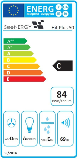 Встраиваемая вытяжка  SEENERGY HIT PLUS 50 BL - 4