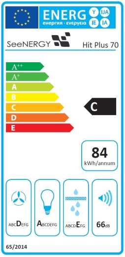 Встраиваемая вытяжка  SEENERGY HIT PLUS 70 BL - 2