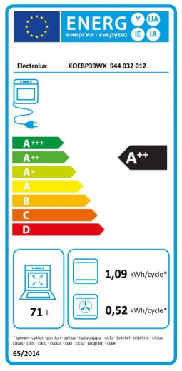 Вбудована духова шафа Electrolux KOEBP39WX - 6
